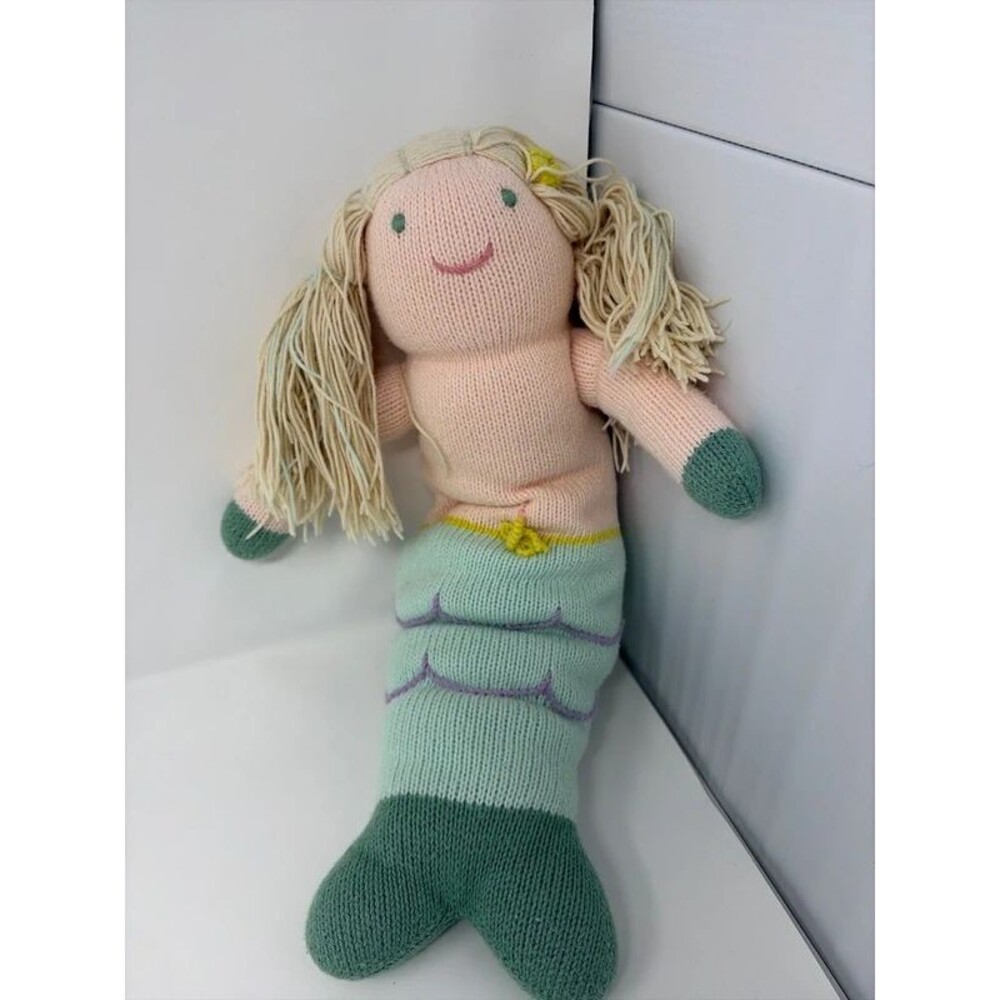 Blabla Kids Harmony The Mermaid Knit Doll 18” Blonde Plush Toy Handmade read